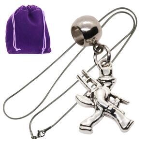 Metal Alloy Handyman Charm Necklace, Fun Tools Inspired Pendant Jewelry